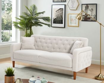 2047 White linen sofa