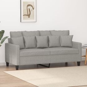 2-Seater Sofa Light Gray 55.1" Fabric