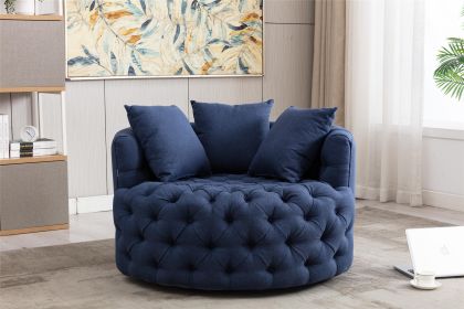 Modern&nbsp; Akili swivel accent chair&nbsp; barrel chair&nbsp; for hotel living room / Modern&nbsp; leisure chair&nbsp; Navy fabric