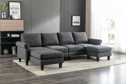 COOLMORE Accent sofa /Living room sofa sectional sofa (Color: pic)